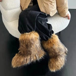 Plush Faux-Fur Statement Winter Boots
