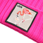 Flamingo Patch Beanie