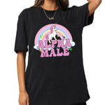 Alpha Male Rainbow Unicorn Tee
