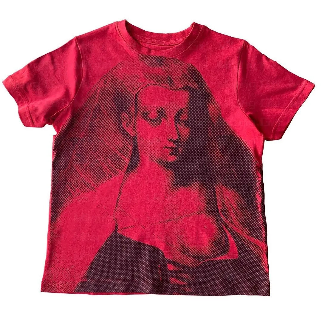 Mona Lisa Portrait Cropped Tee
