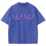 Breast Line-Art Oversized Graphic Tee