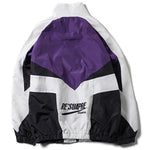 Retro Panel Zip-Up Windbreaker Jacket