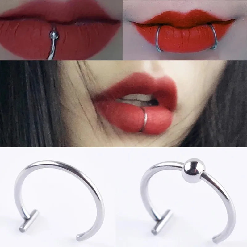 Cuff Clip On Lip Ring