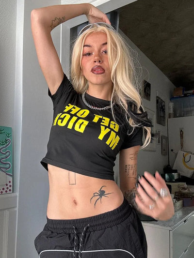 Get Off My Dick Cropped Tee
