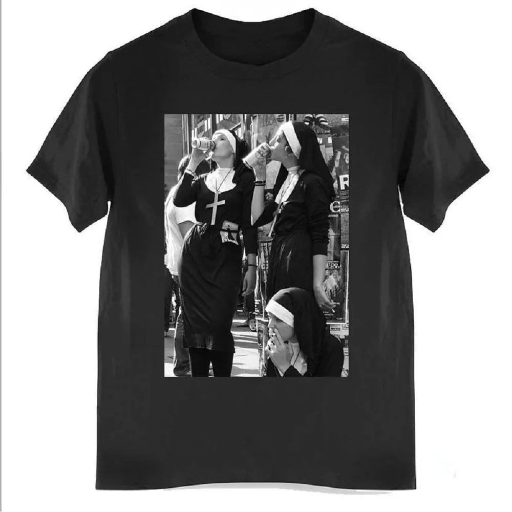 Nuns Smoking and Drinking Tee