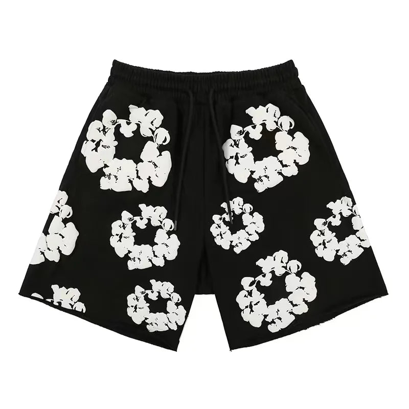 Tears Wreath Print Shorts