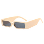 Bold Rectangular Shield Frame Sunglasses