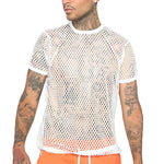 Fishnet Mesh Short Sleeve Shirt