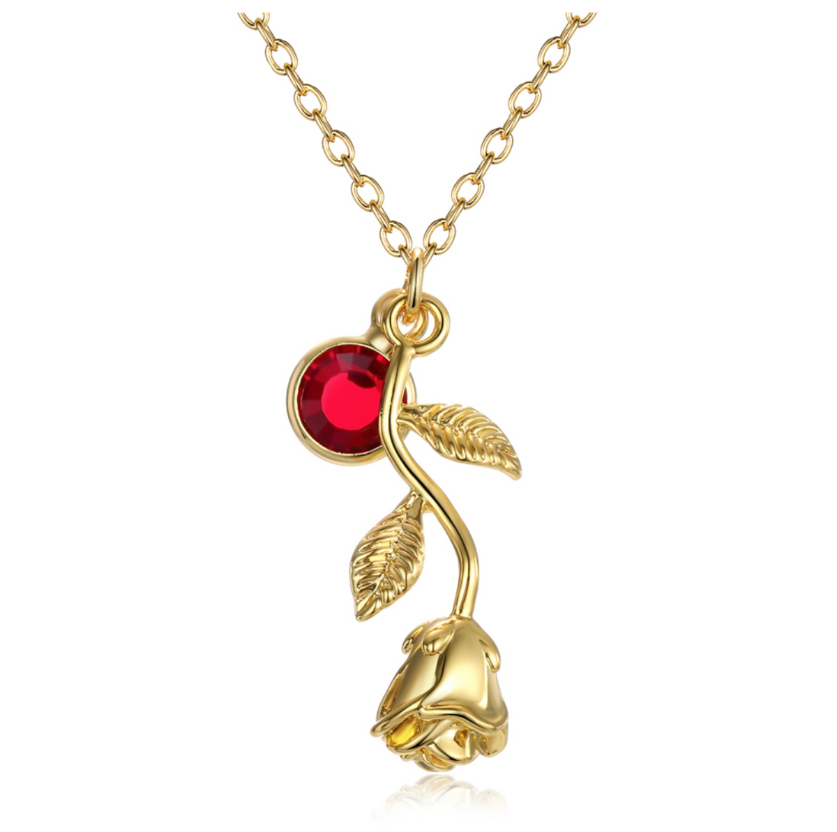 Rose Birthstone Necklace - AESTHEDEX