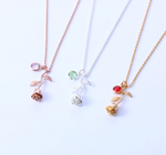 Rose Birthstone Necklace - AESTHEDEX