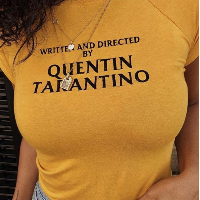 Written and Directed by Quentin Tarantino Cropped Tee - AESTHEDEX