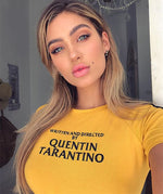 Written and Directed by Quentin Tarantino Cropped Tee - AESTHEDEX
