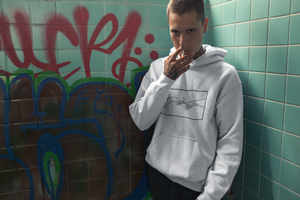 Michelangelo Creation of Adam Smoking Hoodie - AESTHEDEX