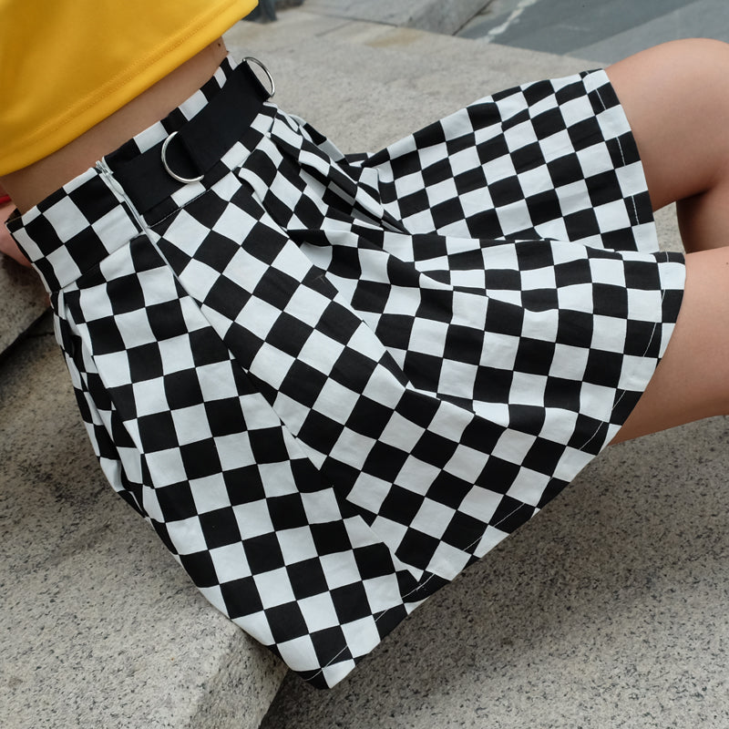 Checkered Mini Skirt