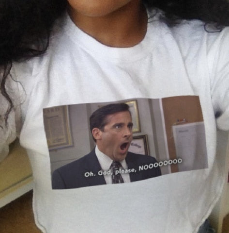 Michael Scott "Oh, God, Please, NOOOOOO" T-Shirt - AESTHEDEX