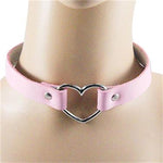 Heart Studded Choker Necklace - AESTHEDEX