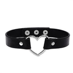 Heart Studded Choker Necklace - AESTHEDEX