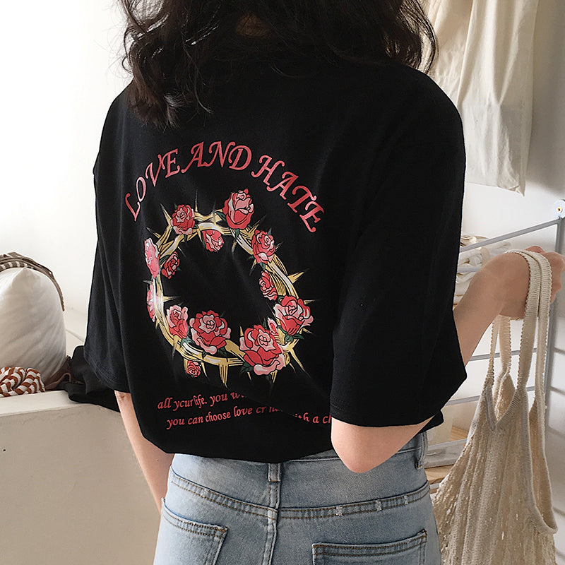 Love And Hate T-Shirt - AESTHEDEX