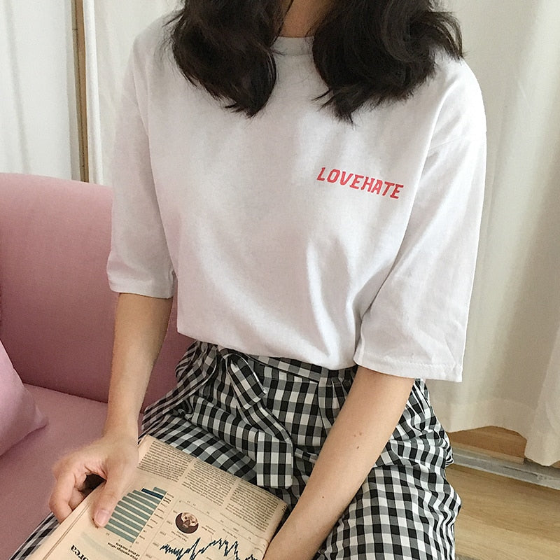 Love And Hate T-Shirt - AESTHEDEX