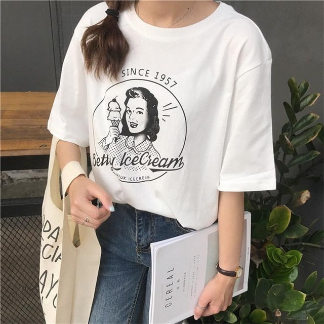 Betty Ice Cream T-Shirt - AESTHEDEX
