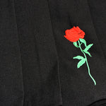 Pleated Rose Embroidery Skirt - AESTHEDEX