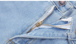 High Waisted Denim Shorts - AESTHEDEX