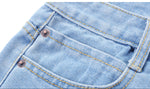 High Waisted Denim Shorts - AESTHEDEX