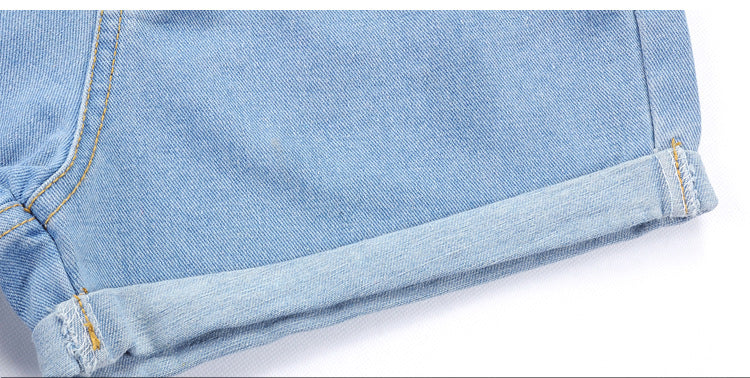 High Waisted Denim Shorts - AESTHEDEX