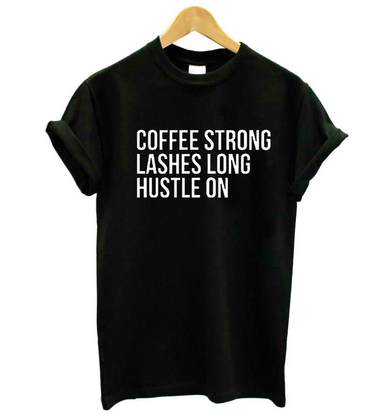 Coffee, Lashes, Hustle T-Shirt - AESTHEDEX