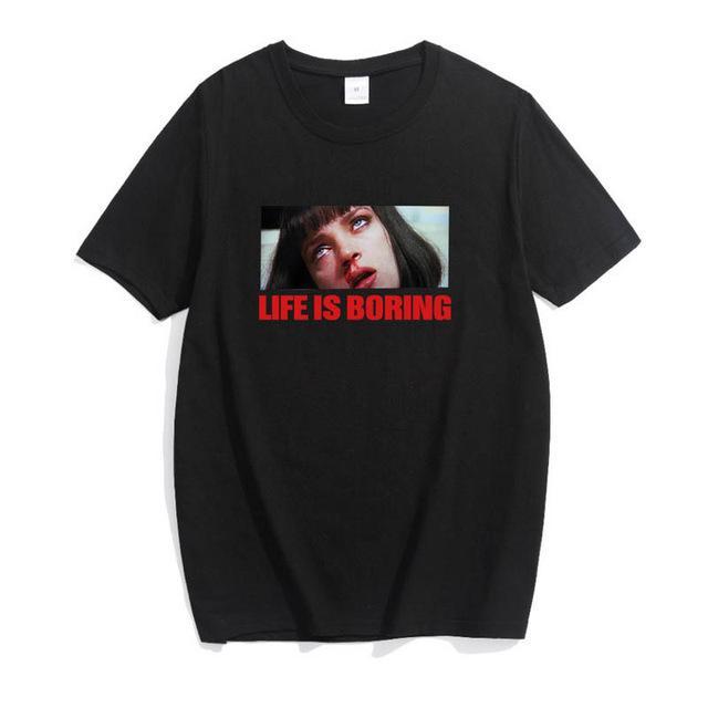 Life is Boring Mia Wallace T-Shirt - AESTHEDEX