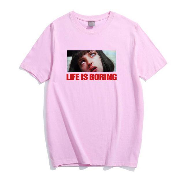 Life is Boring Mia Wallace T-Shirt - AESTHEDEX