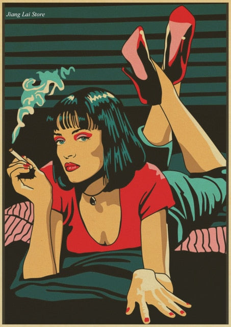 Pulp Fiction Retro Anime Posters - AESTHEDEX