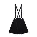 Velvet Suspenders Skirt - AESTHEDEX