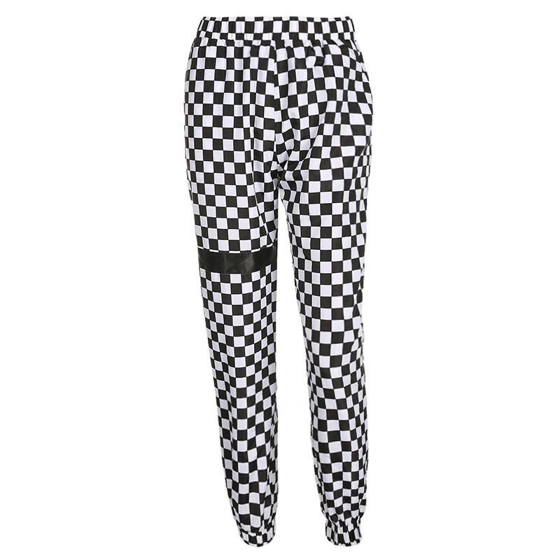 Checkerboard Streetwear Pants - AESTHEDEX