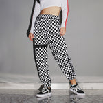 Checkerboard Streetwear Pants - AESTHEDEX