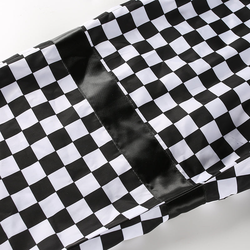 Checkerboard Streetwear Pants - AESTHEDEX