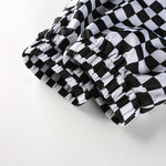 Checkerboard Streetwear Pants - AESTHEDEX