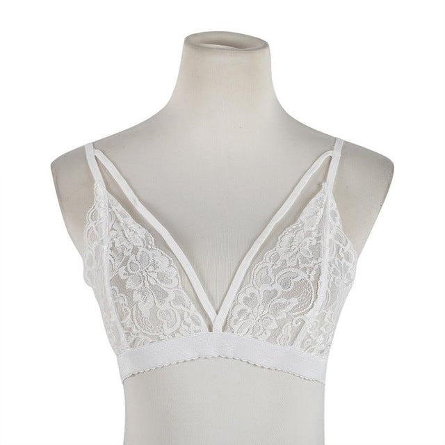 Sexy Floral Lace Bra - AESTHEDEX