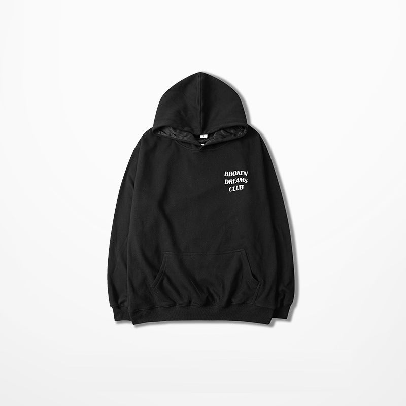 Broken Dreams Club Black Hoodie - AESTHEDEX
