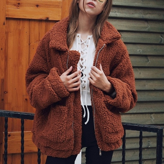 Shaggy Cardigan Jacket - AESTHEDEX