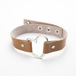 Heart Studded Choker Necklace - AESTHEDEX