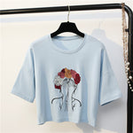 Flower Girl Cropped Tee - AESTHEDEX
