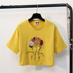 Flower Girl Cropped Tee - AESTHEDEX