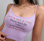 Please Don't do Coke in the Bathroom Tank Top - AESTHEDEX