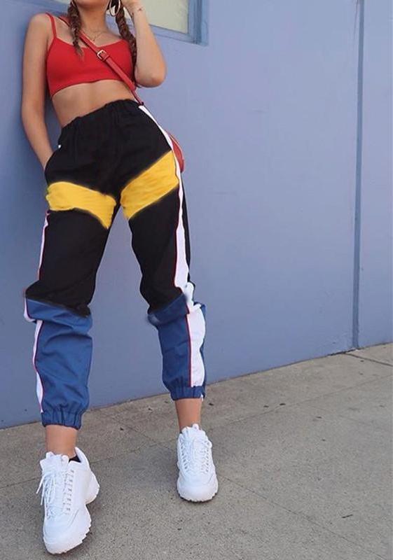 Colorblock Jogger Pants - AESTHEDEX