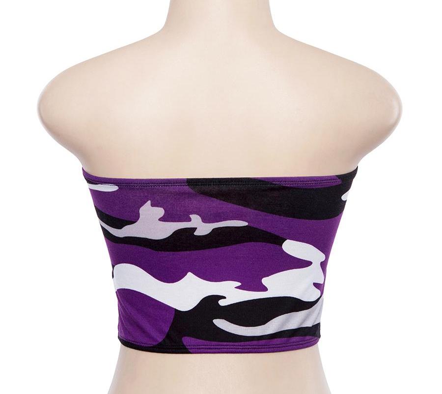 Camo Sleeveless Crop Top - AESTHEDEX