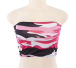 Camo Sleeveless Crop Top - AESTHEDEX