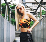 Camo Sleeveless Crop Top - AESTHEDEX