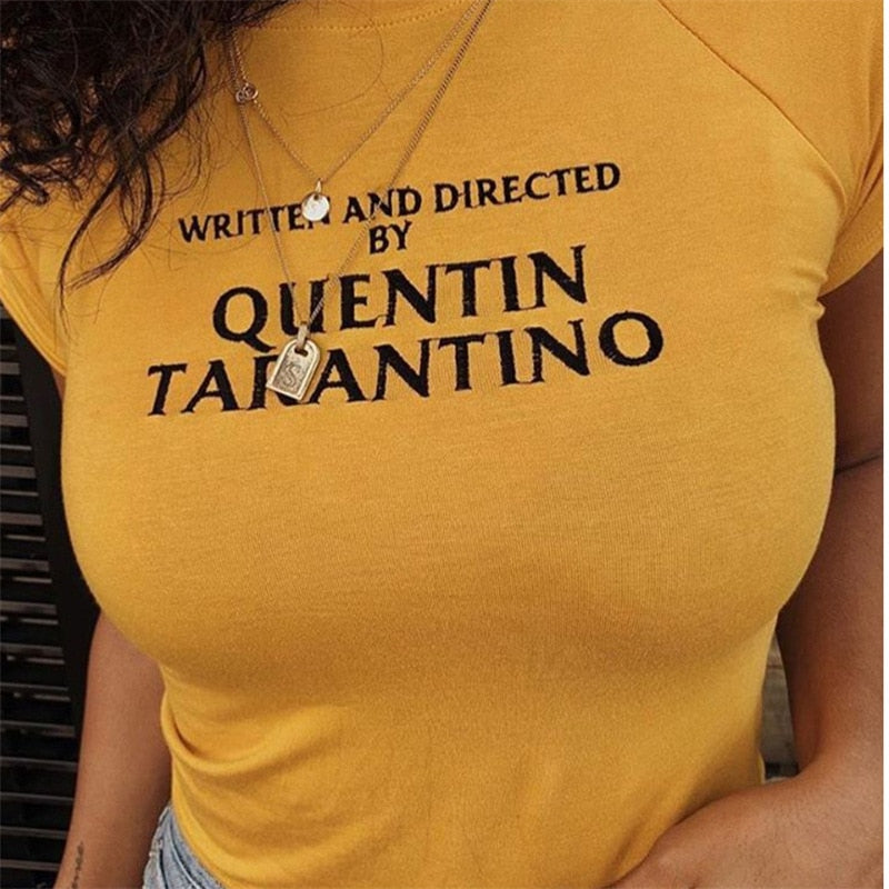 Written and Directed by Quentin Tarantino Cropped Tee - AESTHEDEX