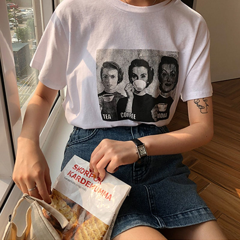 Tea, Coffee, Vodka Vintage T-Shirt - AESTHEDEX